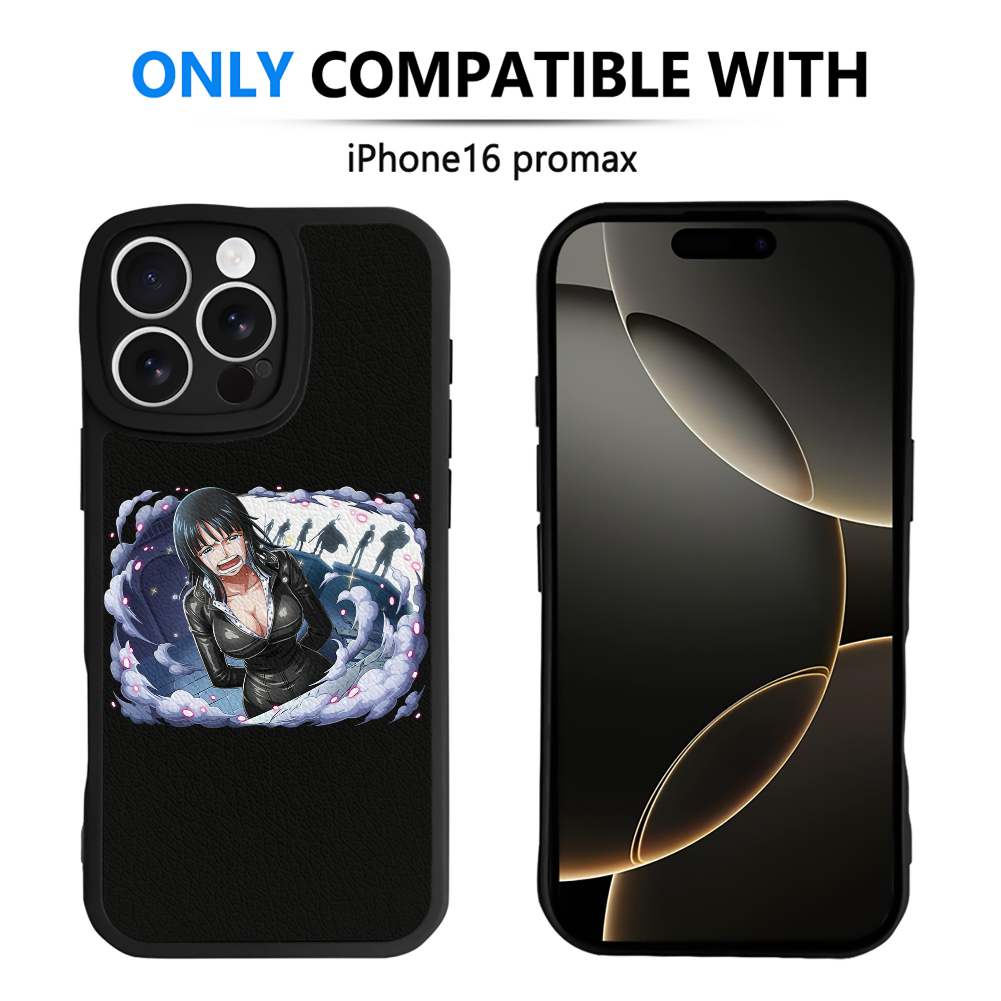 （画像用） ワンピース ニコ・ロビン ONE PIECE Nico Robin 【iPhone 16シリーズ対応】シリコンスマホケース（レザー調） 材質：シリコン